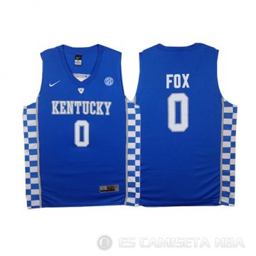 Camiseta NCAA Fox #0 Kentucky Wildcats Azul