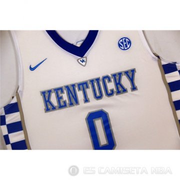 Camiseta NCAA Fox #0 Kentucky Wildcats Blanco