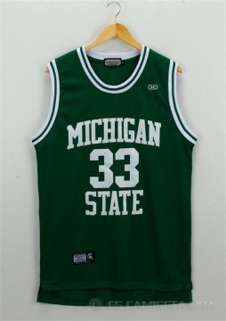 Camiseta Michigan State Johnson #33 NCAA Verde
