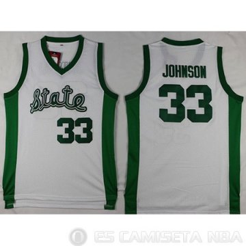 Camiseta Btate Johnson #33 NCAA Blanco