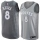 Camiseta Nemanja Bjelica #8 Minnesota Timberwolves Ciudad 2018 Gris