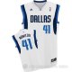 Camiseta Nowitzki #41 Dallas Mavericks Blanco