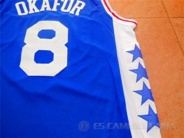 Camiseta Okafor #8 Philadelphia 76ers Azul