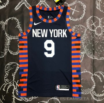 Camiseta RJ Barrett #9 New York Knicks Ciudad Edition 2019-20 Azul