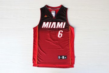 Camiseta James #6 Heats Resuenan Moda Rojo Negro