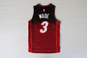 Camiseta Wade #3 Heats Resuenan Moda Rojo Negro