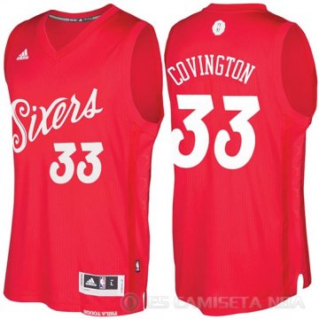 Camiseta Robert Covington #33 Philadelphia 76ers Navidad 2016 Rojo