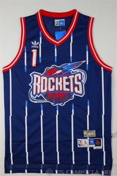 Camiseta Mcgrady #1 Houston Rockets Azul