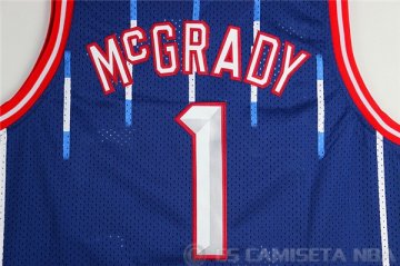 Camiseta Mcgrady #1 Houston Rockets Azul