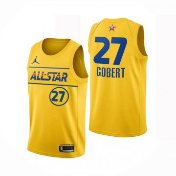 Camiseta Rudy Gobert #27 All Star 2021 Utah Jazz Oro