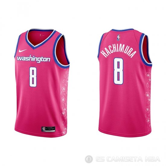 Camiseta Rui Hachimura #8 Washington Wizards Ciudad 2022-23 Rosa - Haga un click en la imagen para cerrar