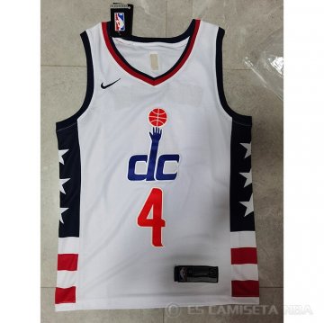 Camiseta Russell Westbrook NO 4 Washington Wizards Ciudad 2020-21 Blanco