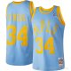 Camiseta Shaquille O'Neal #34 Los Angeles Lakers Mitchell & Ness 2001-02 Azul