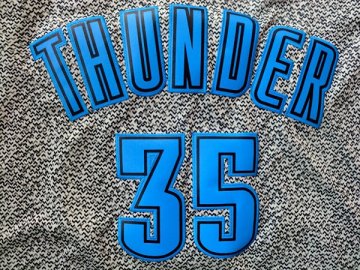 Camiseta Durant #35 Thunder 2013 Moda Estatica Gris