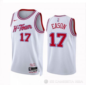 Camiseta Tari Eason #17 Houston Rockets Ciudad 2023-24 Blanco