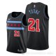 Camiseta Thaddeus Young #21 Chicago Bulls Ciudad Negro