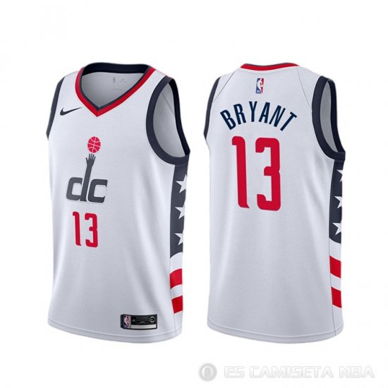 Camiseta Thomas Bryant #13 Washington Wizards Ciudad 2019-20 Blanco - Haga un click en la imagen para cerrar