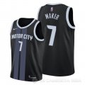 Camiseta Thon Maker #7 Detroit Pistons Ciudad Negro