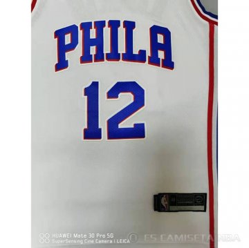 Camiseta Tobias Harris NO 12 Philadelphia 76ers Association Blanco