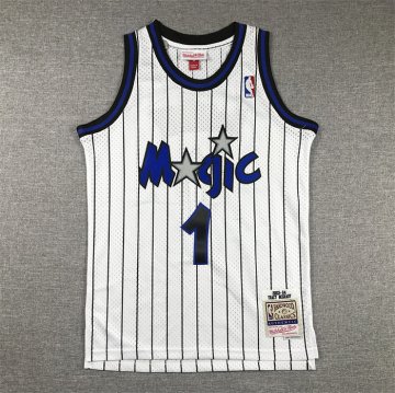 Camiseta Tracy McGrady #1 Orlando Magic Nino Mitchell & Ness 2003-04 Blanco