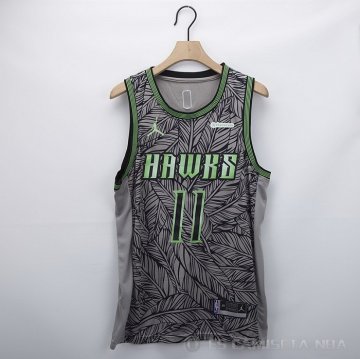 Camiseta Trae Young NO 11 Atlanta Hawks Fashion Royalty Gris
