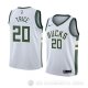 Camiseta Travis Trice #20 Milwaukee Bucks Association 2018 Blanco