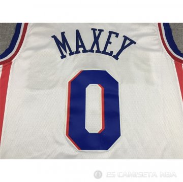 Camiseta Tyrese Maxey #0 Philadelphia 76ers Association 2020-21 Blanco