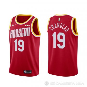 Camiseta Tyson Chandler #19 Houston Rockets Classic Rojo