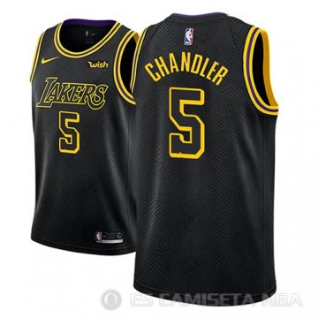 Camiseta Tyson Chandler #5 Los Angeles Lakers Ciudad 2018 Negro