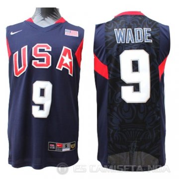 Camiseta Wade #9 USA 2008 Azul