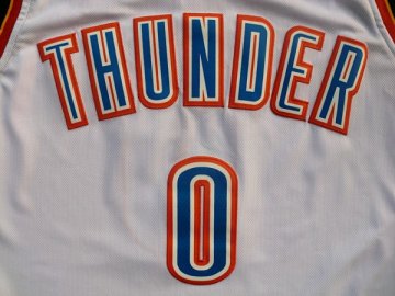 Camiseta Westbrook #0 Oklahoma City Thunder Blanco