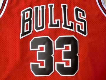 Camiseta retro Pippen #33 Chicago Bulls Rojo