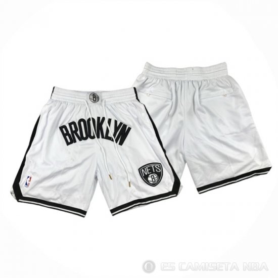Pantalone Brooklyn Nets Just Don Blanco2 - Haga un click en la imagen para cerrar