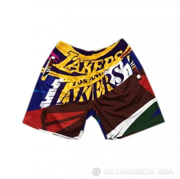 Pantalone Los Angeles Lakers Mitchell & Ness Big Face Rainbow