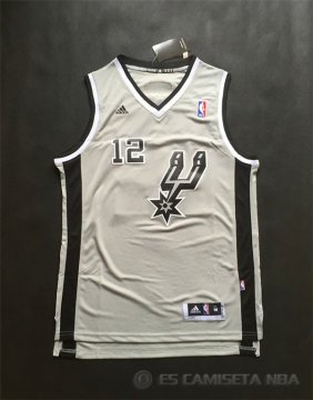 Camiseta Aldridge#12 San Antonio Spurs Gris