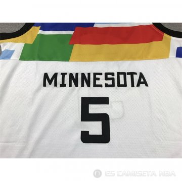 Camiseta Anthony Edwards #5 Minnesota Timberwolves Ciudad 2022-23 Blanco