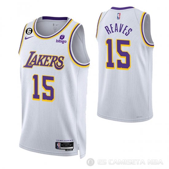 Camiseta Austin Reaves #15 Los Angeles Lakers Association 2022-23 Blanco - Haga un click en la imagen para cerrar