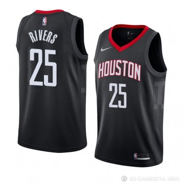 Camiseta Austin Rivers #25 Houston Rockets Statement 2018 Negro