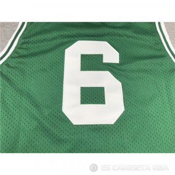 Camiseta Bill Russell #6 Boston Celtics Hardwood Classics 1963 Verde