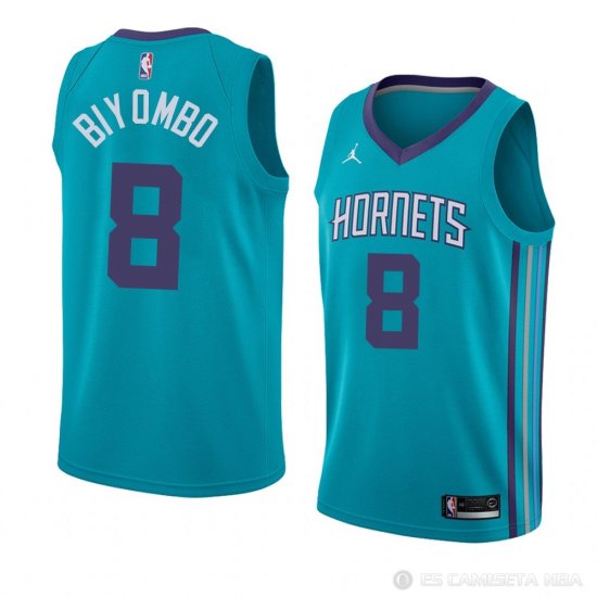 Camiseta Bismack Biyombo #8 Charlotte Hornets Icon 2018 Verde - Haga un click en la imagen para cerrar