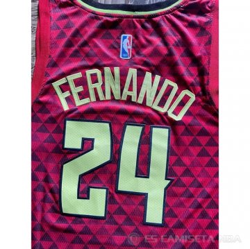 Camiseta Bruno Fernando #24 Atlanta Hawks Statement Rojo