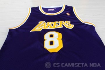 Camiseta Bryant #8 Los Angeles Lakers Retro Purpura