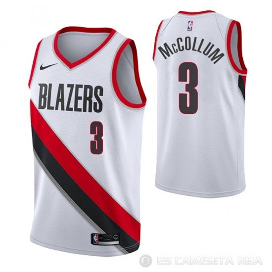 Camiseta C.j. McCollum NO 3 Portland Trail Blazers Association 2020-21 Blanco - Haga un click en la imagen para cerrar