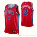 Camiseta Cade Cunningham #2 Detroit Pistons Ciudad 2021-22 Rojo