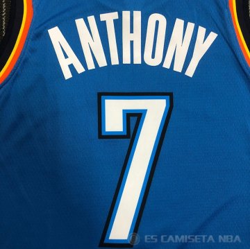 Camiseta Carmelo Anthony NO 7 Oklahoma City Thunder Icon Azul