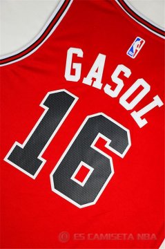 Camiseta Retro Gasol #16 Chicago Bulls Rojo