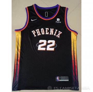 Camiseta Deandre Ayton #22 Phoenix Suns 75th Anniversary 2022 Negro
