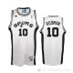 Camiseta Dennis Rodman NO 10 San Antonio Spurs Hardwood Classics Blanco