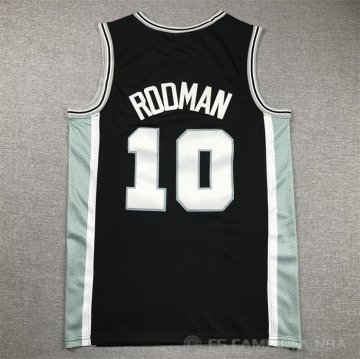 Camiseta Dennis Rodman #10 San Antonio Spurs Mitchell & Ness 1993-94 Negro