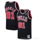 Camiseta Dennis Rodman NO 91 Chicago Bulls Mitchell & Ness 1997-98 Negro